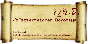 Öszterreicher Dorottya névjegykártya